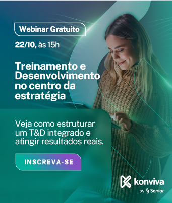 Webinar gratuito 22/10 às 15h - Treinamento e Desenvolvimento no centro da estratégia. Inscreva-se
